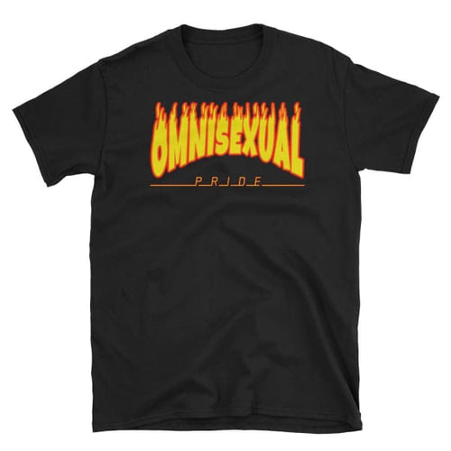 T-Shirt - Omnisexual Flames Black / S