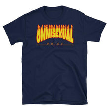 T-Shirt - Omnisexual Flames Navy / S