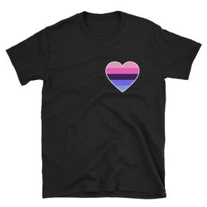 T-Shirt - Omnisexual Heart Black / S