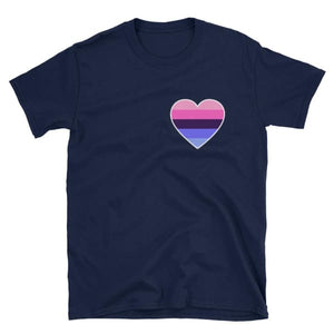 T-Shirt - Omnisexual Heart Navy / S