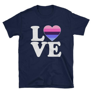 T-Shirt - Omnisexual Love & Heart Navy / S