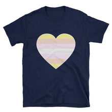 T-Shirt - Pangender Big Heart Navy / S