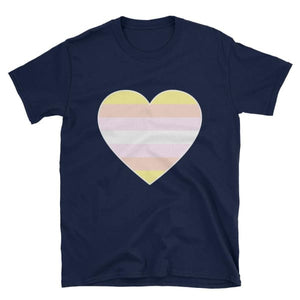T-Shirt - Pangender Big Heart Navy / S