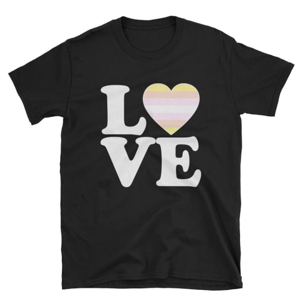 T-Shirt - Pangender Love & Heart Black / S