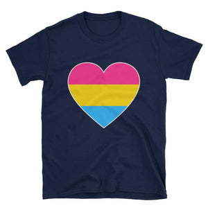 T-Shirt - Pansexual Big Heart Navy / S