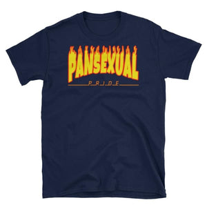 T-Shirt - Pansexual Flames Navy / S