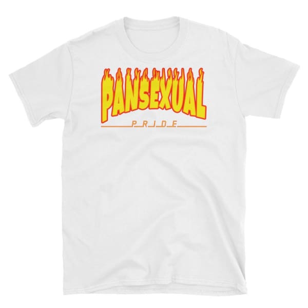 T-Shirt - Pansexual Flames White / S