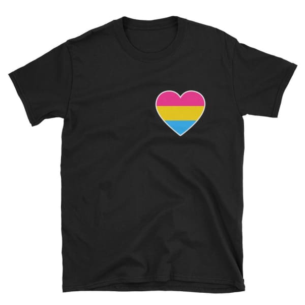 T-Shirt - Pansexual Heart Black / S