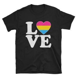 T-Shirt - Pansexual Love & Heart Black / S