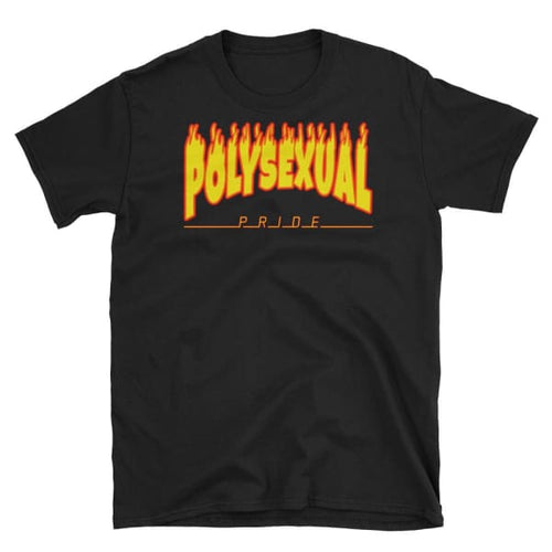 T-Shirt - Polysexual Flames Black / S