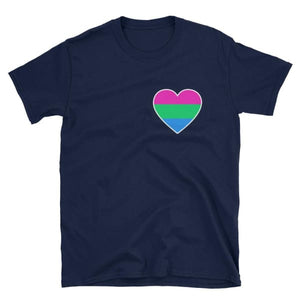 T-Shirt - Polysexual Heart Navy / S