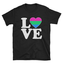 T-Shirt - Polysexual Love & Heart Black / S