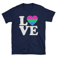 T-Shirt - Polysexual Love & Heart Navy / S