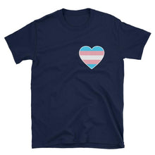 T-Shirt - Transgender Heart Navy / S