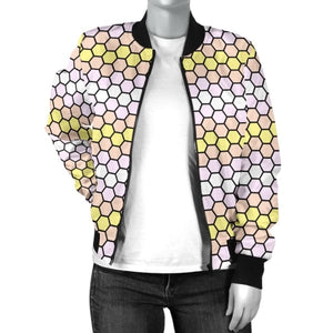 Womens Bomber Jacket - Pangender Honeycomb